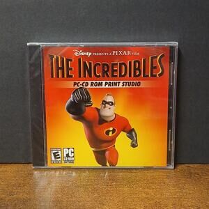 THE INCREDIBLES PC-CD ROM PRINT STUDIO New Sealed Disney Pixar Computer Projects